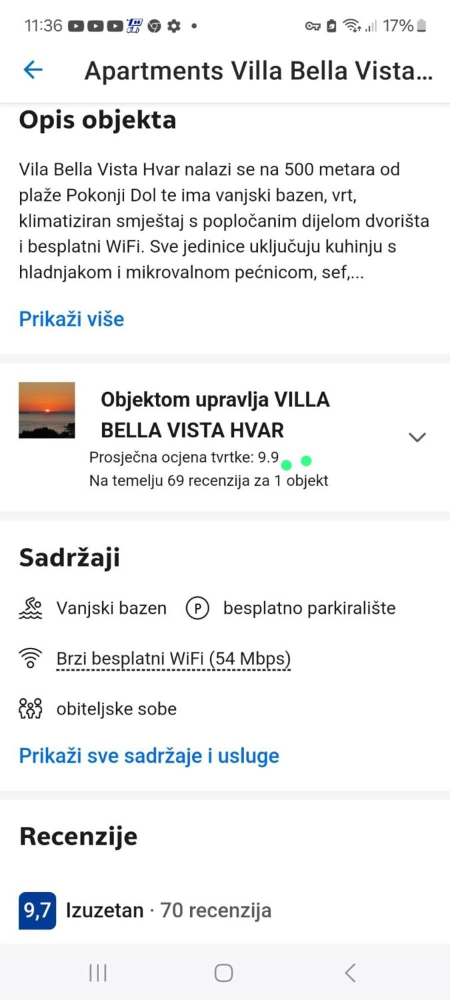 Bella Vista Hvar Vila